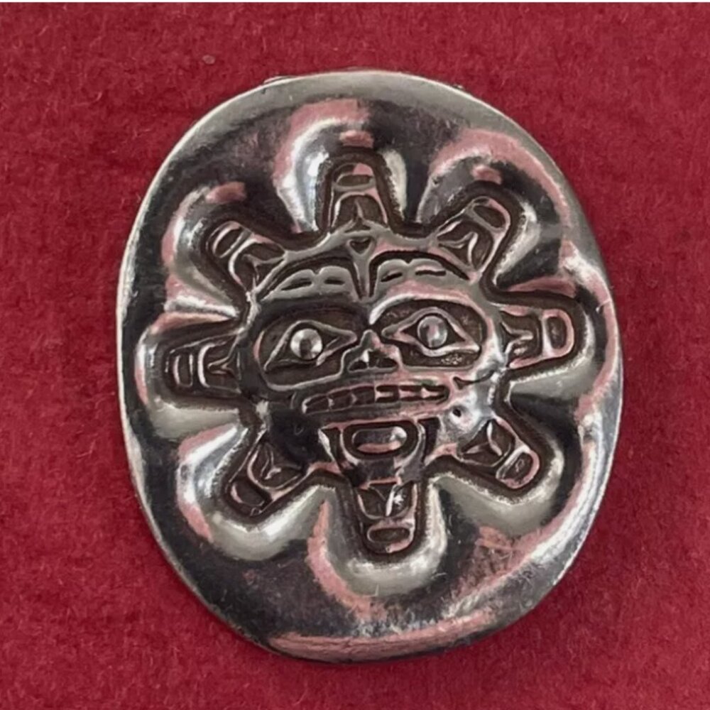 Pocket Spirit Coin Token Energy Sun by Corey Bulpitt Haida Lead-free pewter